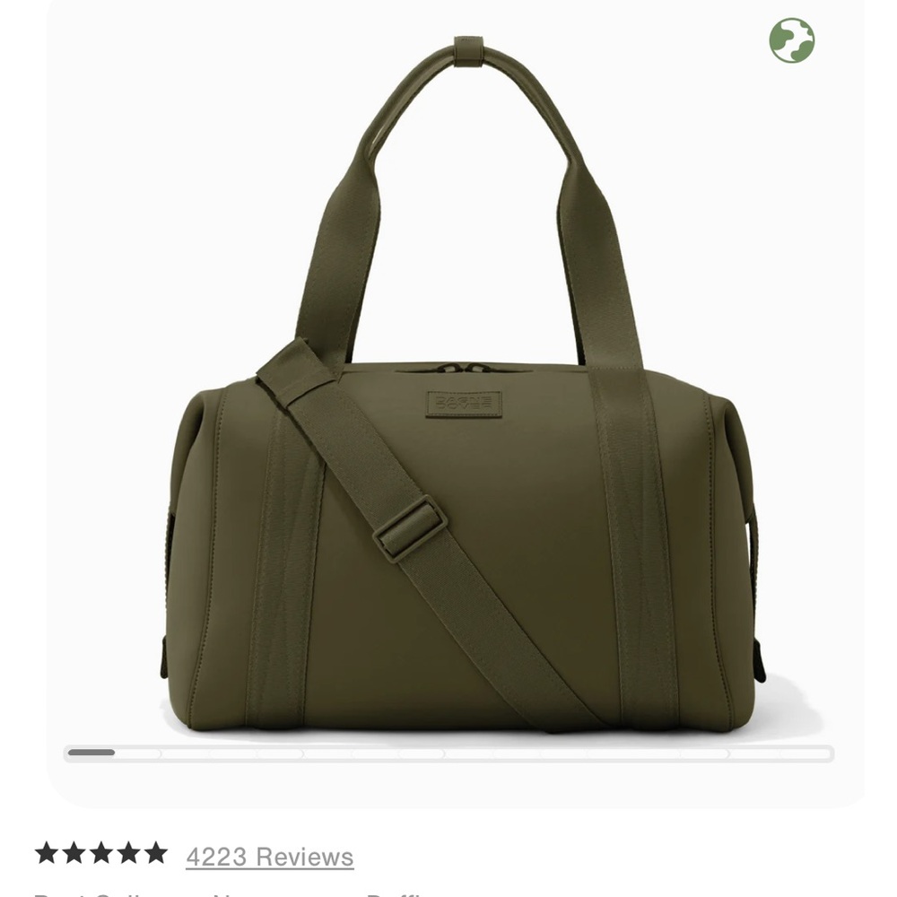 Dagne Dover Large Landon Carryall, Dark Moss. Excellent condition